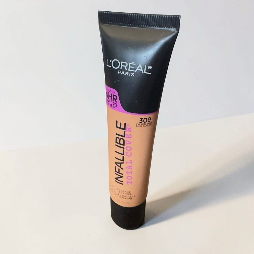 L'Oréal Infallible Total Cover Foundation 309 Caramel Beige 24hr Full Coverage